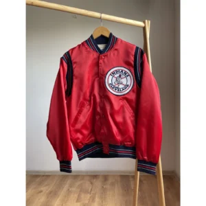 Indians satin bomber jacket