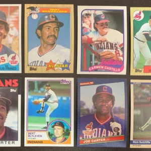 1980's Indians 8 Card Lot