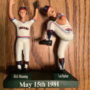 1981 Perfect Game - Len Barker & Rick Manning figurine