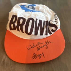Browns Painters Cap (Webster Slaughter autographed)