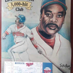 Eddie Murray 3,000th hit - signed Game Ticket