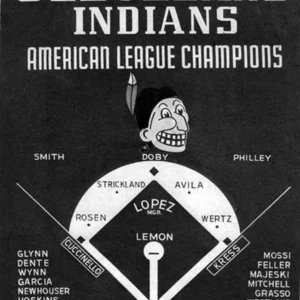 1954 Indians poster