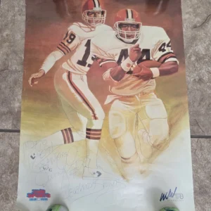 Bernie Kosar & Earnest Byner poster (autographed)