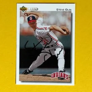Steve Olin card (autographed)