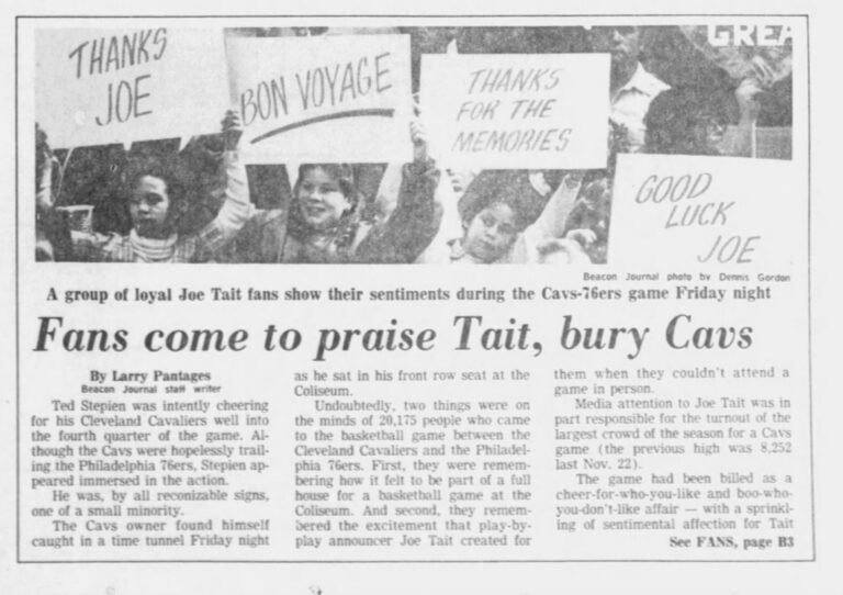 March 27, 1981: Joe Tait Night🏀