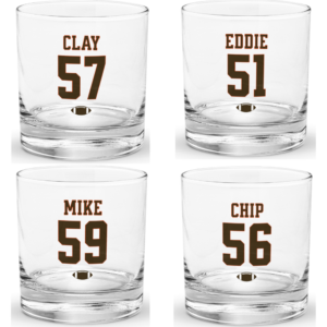Cleveland '80s Linebackers - rock glasses (set of 4)